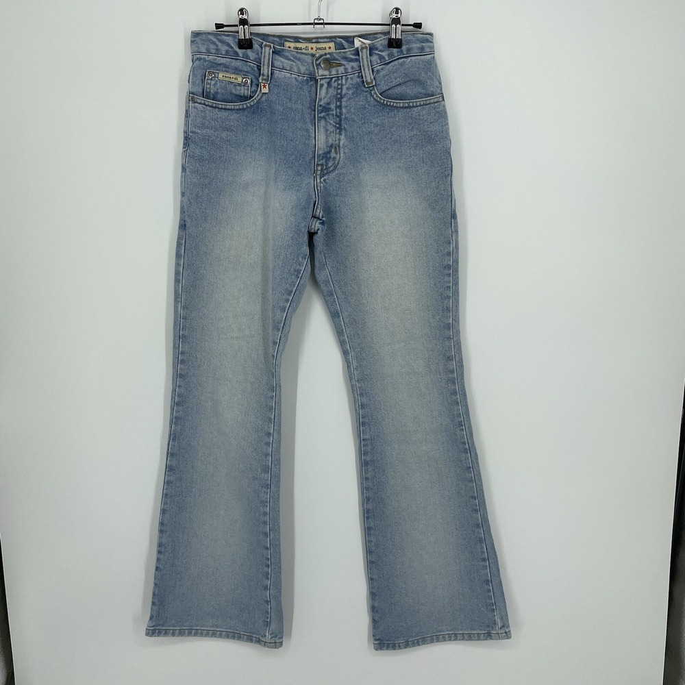 Vtg Zana Di Jeans Womens Size 3 Boot Cut‎ Flare Light Wash Denim 32" inseam
